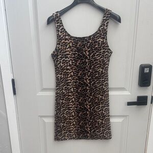 Leopard Print Sleeveless Dress